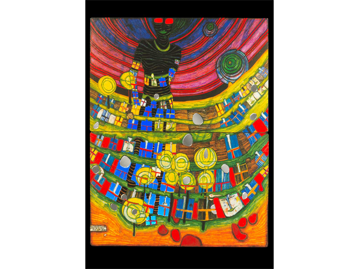 Blind Venus (750) - Hundertwasser Art Card