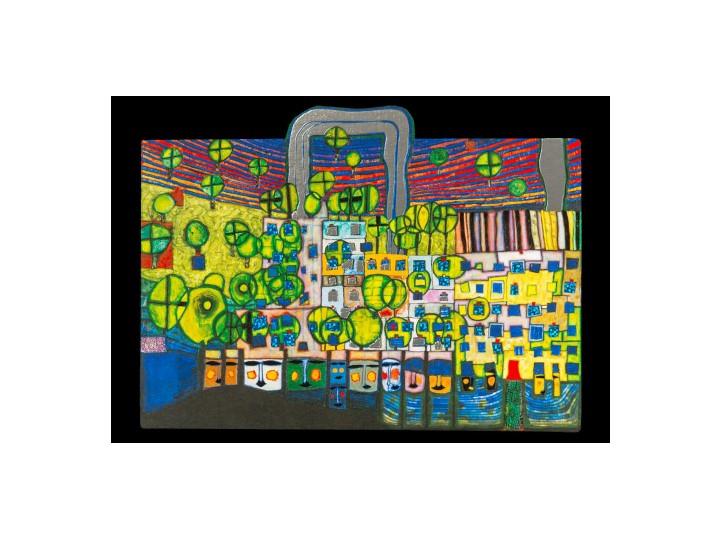 Hundertwasser Art Card (839) Loewengasse