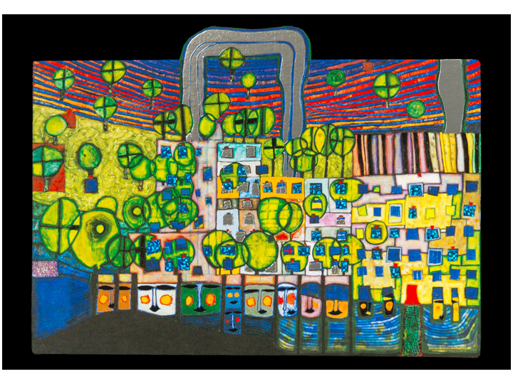 Loewengasse (839) - Hundertwasser Art Card