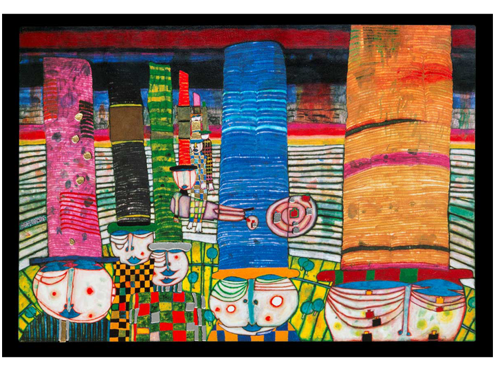 Hats That Wear You (844) - Hundertwasser Art Card