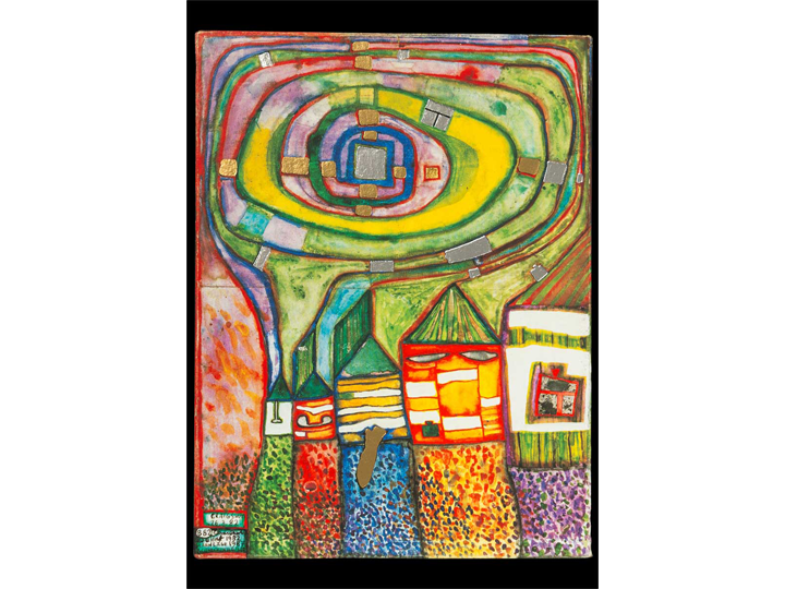 Snail Houses (882) - Hundertwasser Art Card