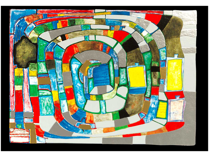 Silver Spiral (897) - Hundertwasser Art Card
