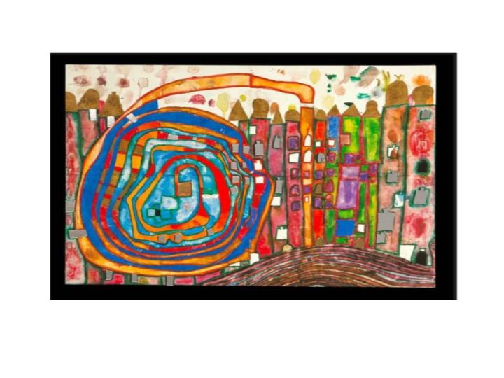 Hundertwasser Art Card (970) Who Has Eaten All My Windows