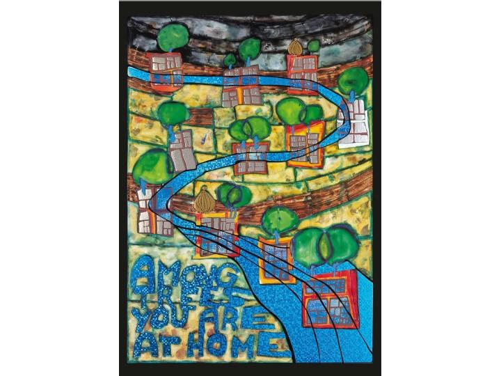 Hundertwasser Art Card (967A) Among Trees