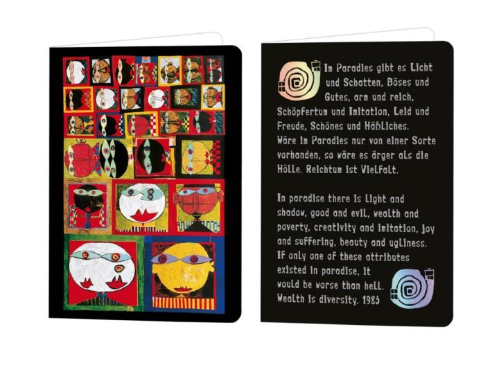 Hundertwasser Greeting Card We Live in Paradise (134)