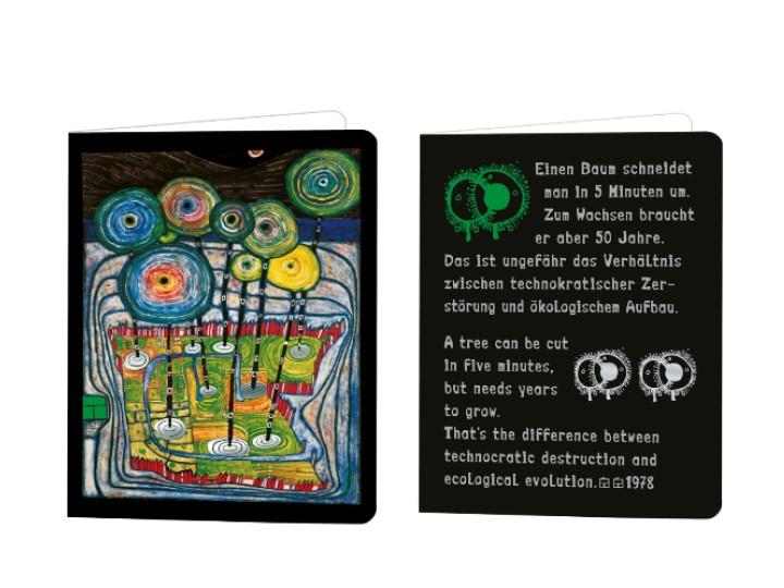Hundertwasser Greeting Card Jardin Park (775)