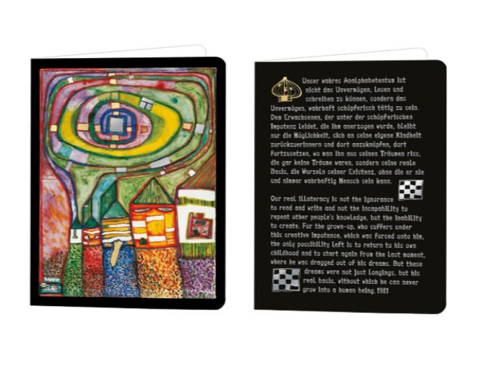 Hundertwasser Greeting Card Snail Houses (882)
