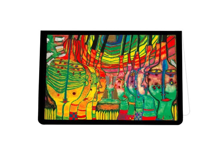 Hundertwasser Greeting Card End of Greeks (608)