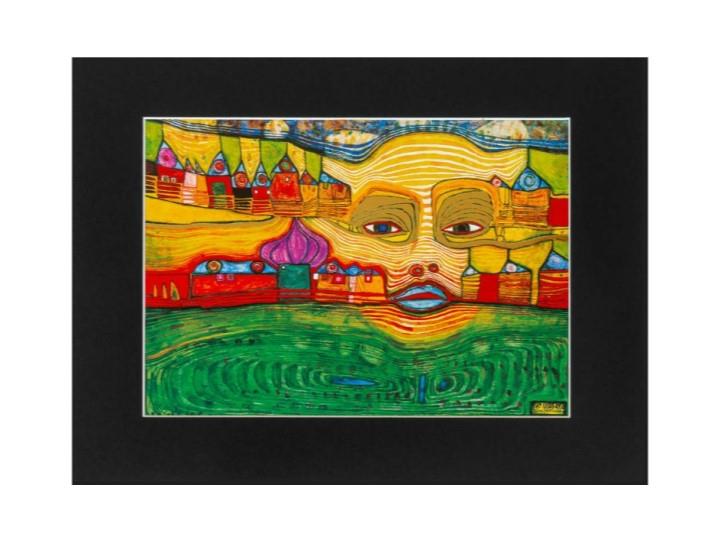 Hundertwasser Mini Print Irinaland Over the Balkans (691)