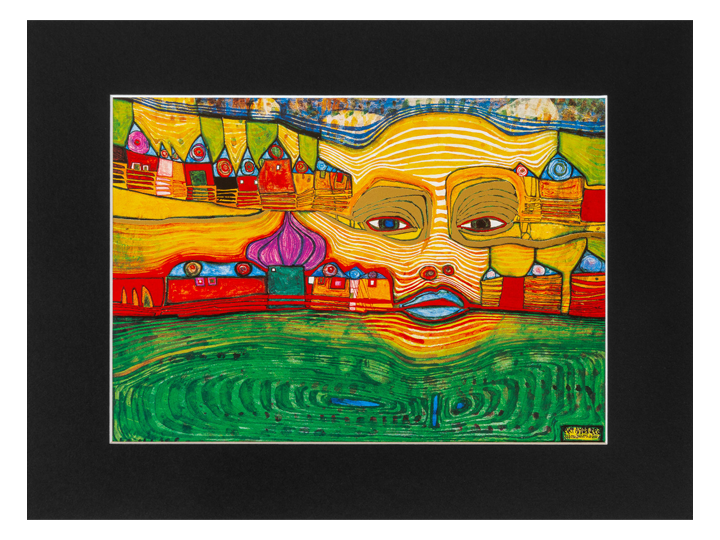 Irinaland Over the Balkans (691) - Hundertwasser Print 40cm x 30cm