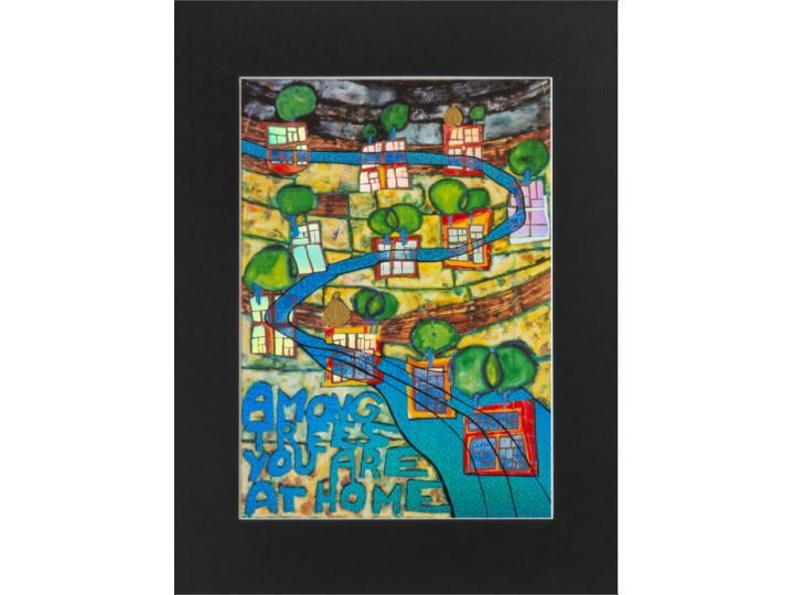 Hundertwasser Mini Print Among Trees You Are Home (967)
