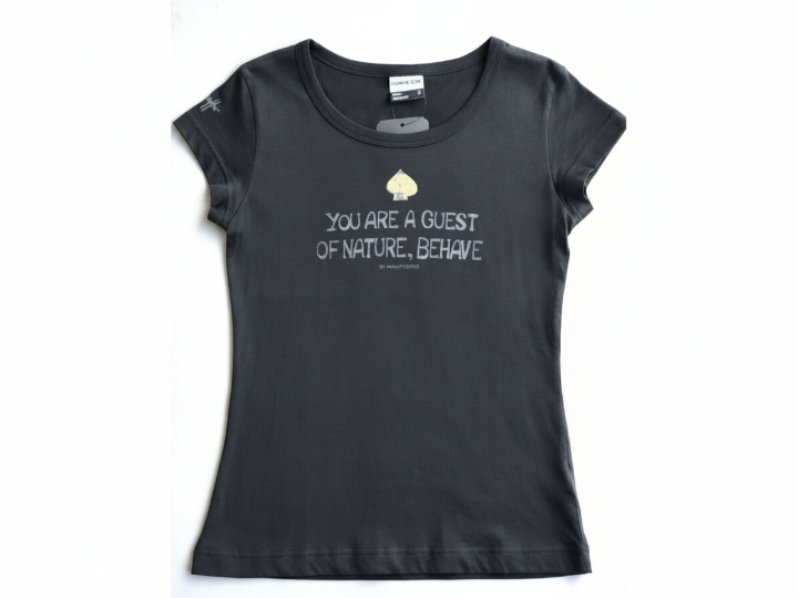 You are a Guest of Nature, Behave! Black - Female Fit