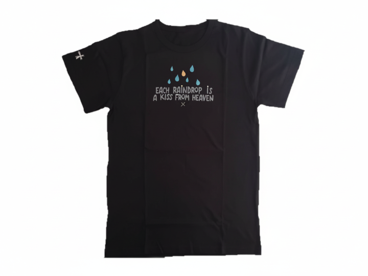 Each Raindrop is a Kiss from Heaven Black - Unisex
