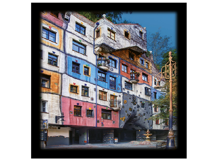 Hundertwasser House - Hundertwasser Art Photo 48cm x 48cm