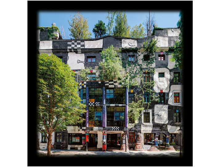 Kunsthauswien - Hundertwasser Art Photo 48cm x 48cm
