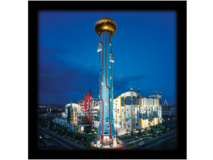 Maishima Sludge Centre - Hundertwasser Art Photo 48cm x 48cm