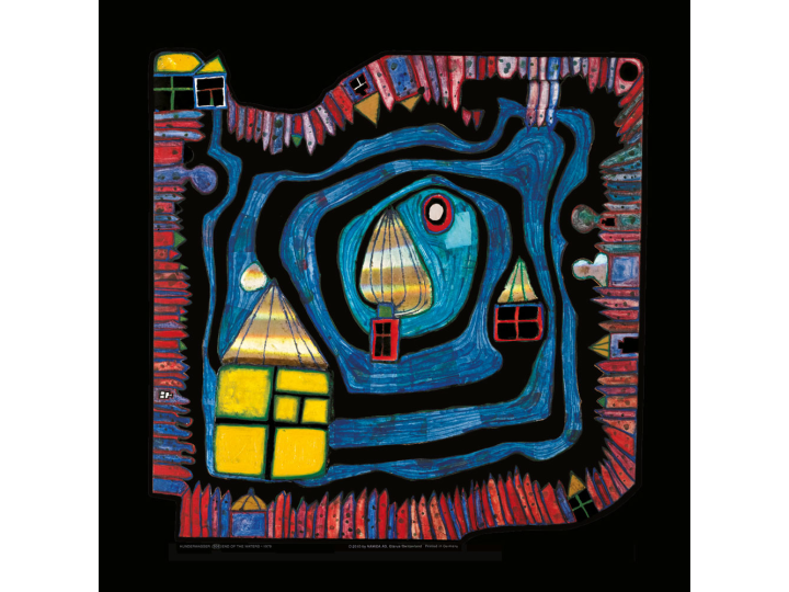 End of Waters (808F) - Hundertwasser Art Poster 48cm x 48cm