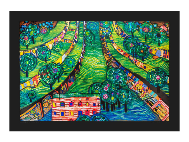 Green Town (781) - Hundertwasser Art Poster 84cm x 59.4cm