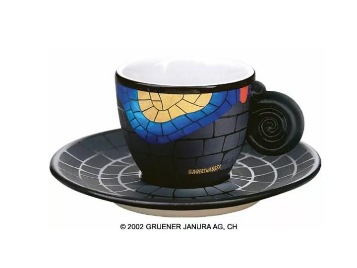 Espresso Cup Hundertwasser "Tongue Beards"