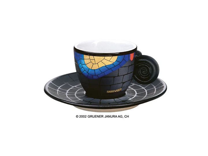 Espresso Cup Hundertwasser "Tongue Beards"