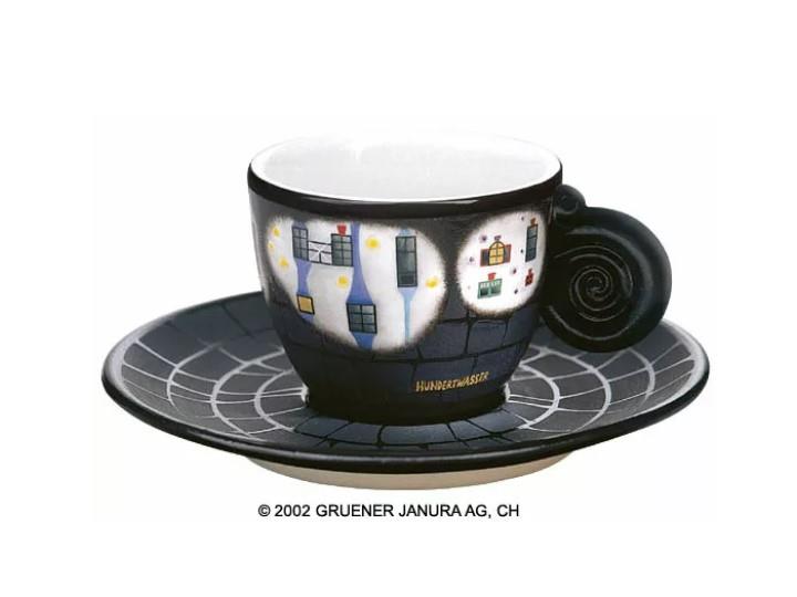 Espresso Cup Hundertwasser "In the Meadows"