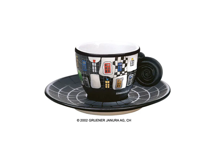 Espresso Cup Hundertwasser "In the Meadows"