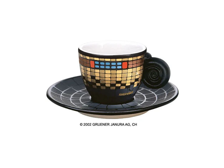 Espresso Cup Hundertwasser "Vienna District Heating Plant"