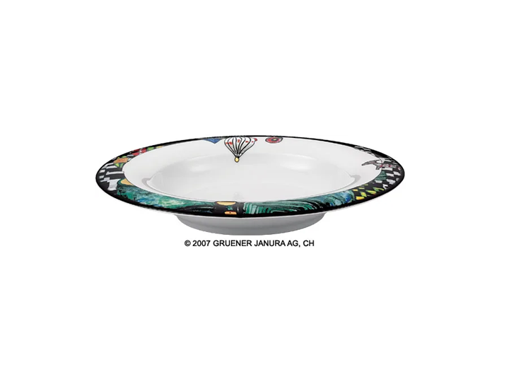 Hundertwasser Soup Plate "Kopu"