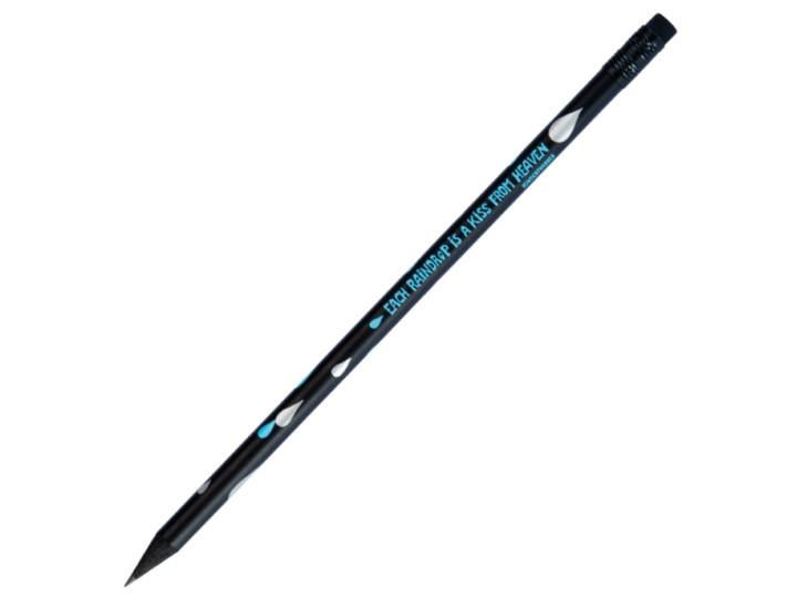 Hundertwasser Quote Pencil "Each Raindrop is a Kiss from Heaven"