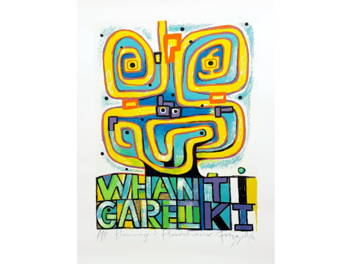 Print Dick Frizzell - Hommage to Hundertwasser