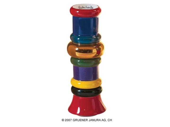 Hundertwasser Column Candle Holder I (Red)