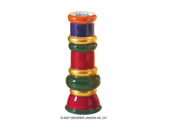 Hundertwasser Column Candle Holder II (Orange)