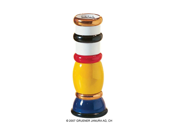 Hundertwasser Column Candle Holder III (Gold)