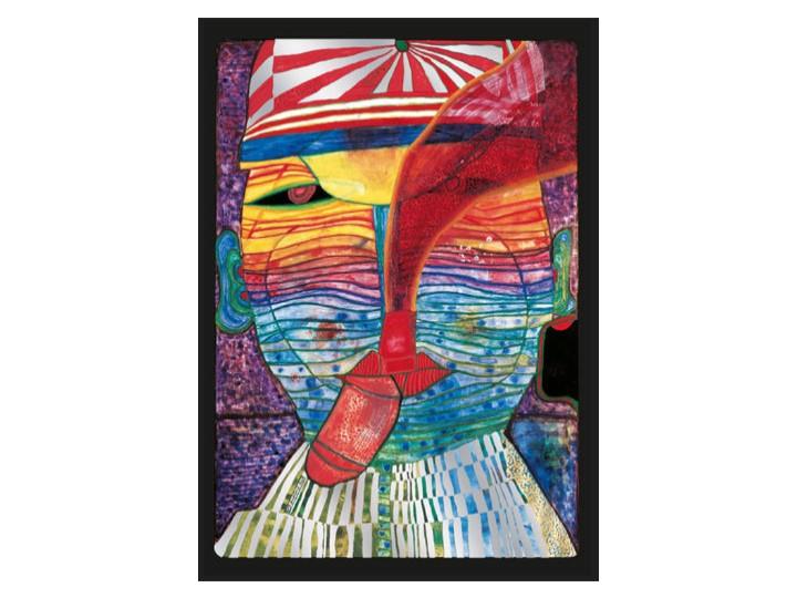 Hundertwasser Art Card (679) Smoking Seaman