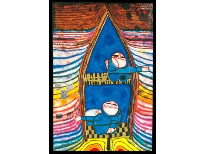 Hundertwasser Art Card (831) Tender Dinghi