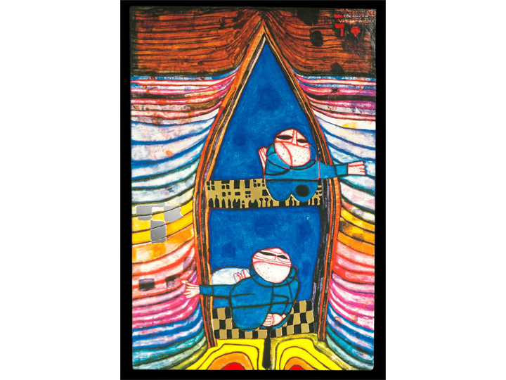 2026 July Sale - Tender Dinghi (831) - Hundertwasser Art Card Was $4.50 Now $2.25