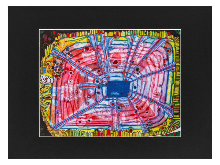 Rain Of Blood Dropping Into Japanese Waters Located In An Austrian Garden - 40cm x 30cm