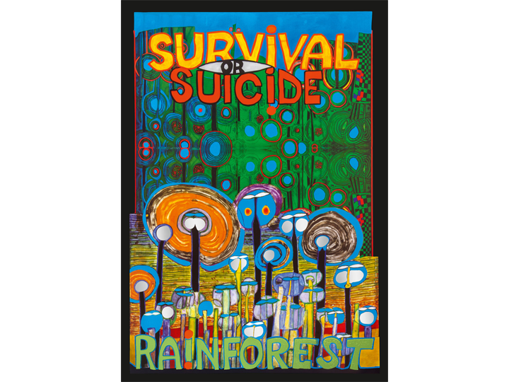 Rainforest - Survival or Suicide (895B) - Hundertwasser Art Card