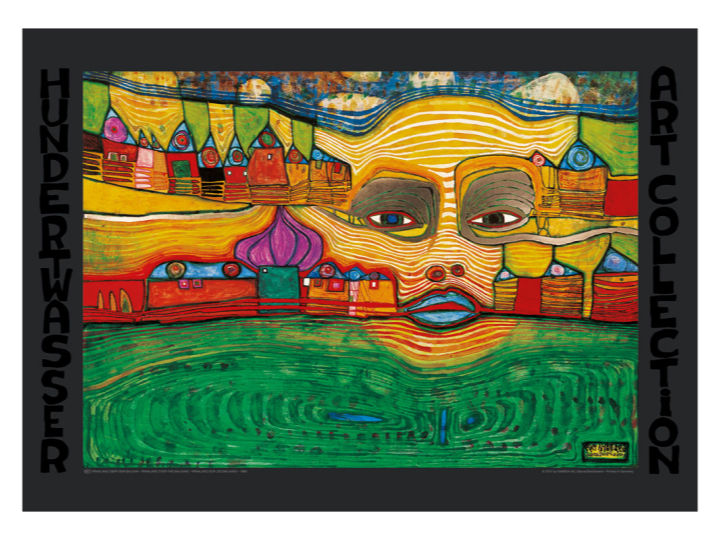 Irinaland Over the Balkans (691) - Hundertwasser Art Poster 67cm x 48cm