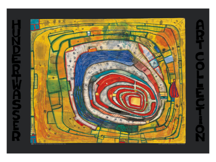 2026 July Sale - Island in the Yellow Sea (836) - Hundertwasser Poster 67cmx48cm Was $119 Now $71.40