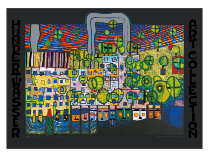 2026 July Sale - Loewengasse (839) - Hundertwasser Poster 67cmx48cm Was $119 Now $71.40