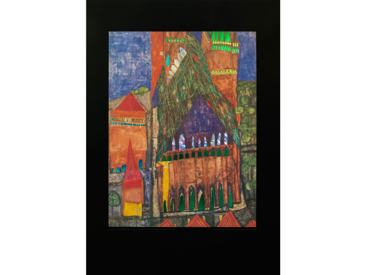 2026 July Sale - Cathedral I (104) - Hundertwasser Art Poster 59.4cm x 84cm Was $182 Now $91