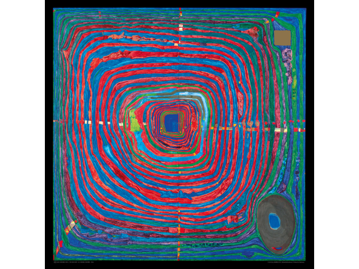 The Big Way (224) - Hundertwasser Art Poster 67cm x 67cm