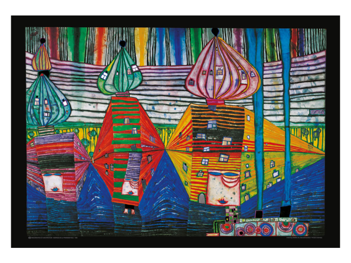 Resurrection of Architecture (843) - Hundertwasser Art Poster 84cm x 59.4cm