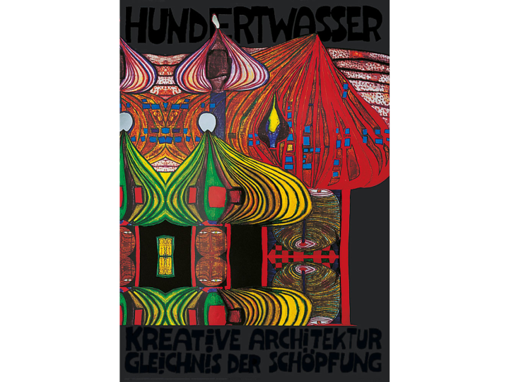 Creative Architecture (685B) - Hundertwasser Art Poster 59.4cm x 84cm