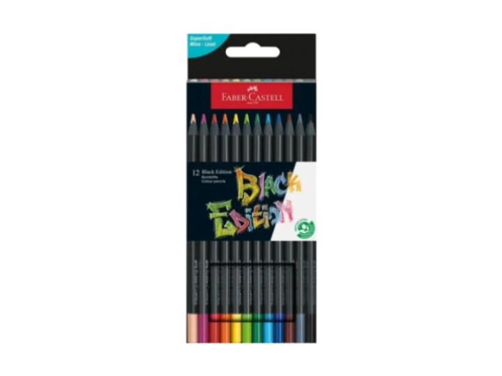 Faber Castell Black Edition Coloured Pencils 12pk