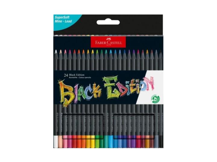 Faber Castell Black Edition Coloured Pencils 24pk