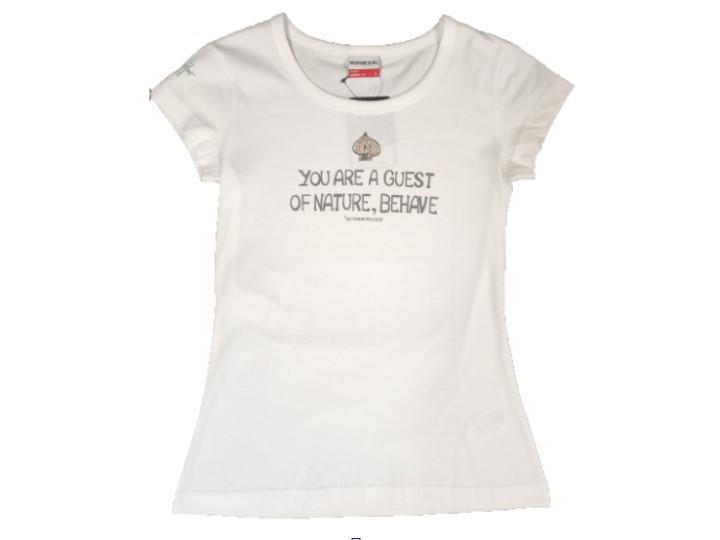 You are a Guest of Nature, Behave! White - Female Fit