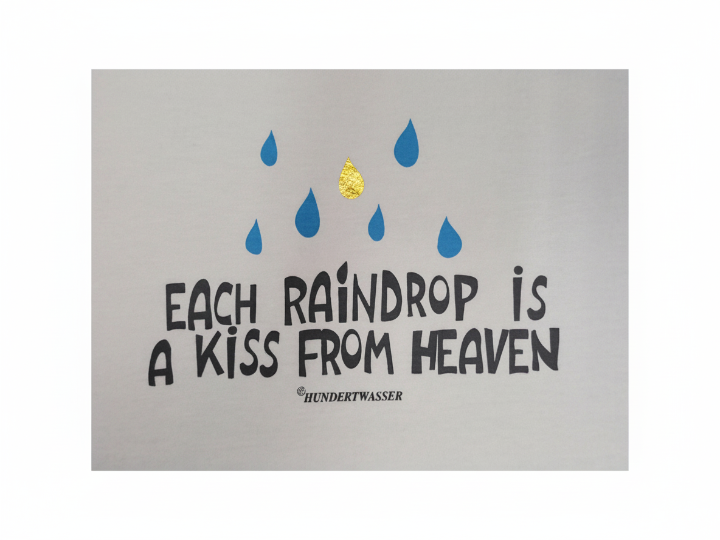 Each Raindrop is a Kiss from Heaven White - Unisex