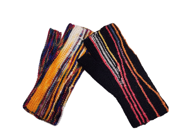 Hand Knitted Fingerless Odd Gloves Adult (A)